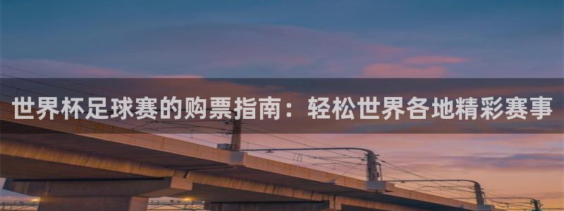 世界杯足球赛的购票指南：轻松世界各地精彩赛事